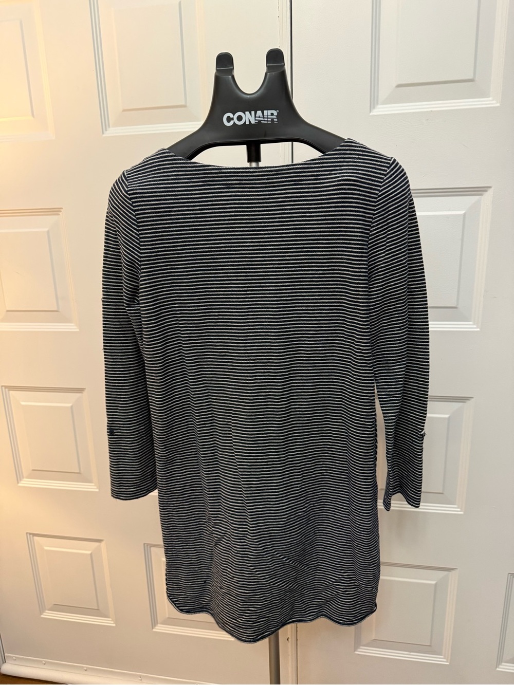 LOFT Navy and White Striped Knit Tunic - Picture 3 of 4